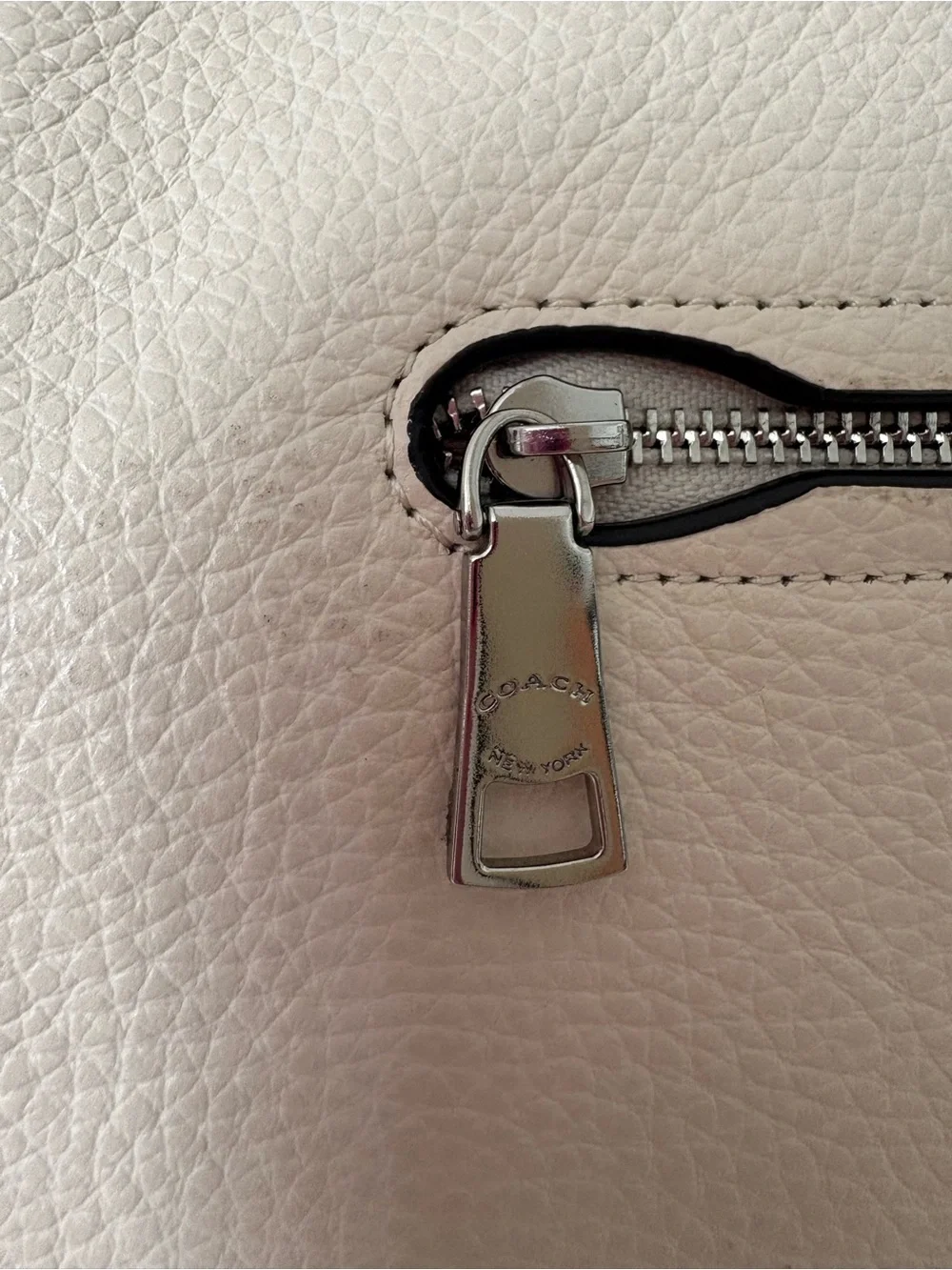 Coach meadow bag purse cream genuine leather designer shoulder large